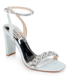 Badgley Mischka Tasmine Tall Evening Crystal embellished women’s sandals Sz 6.5